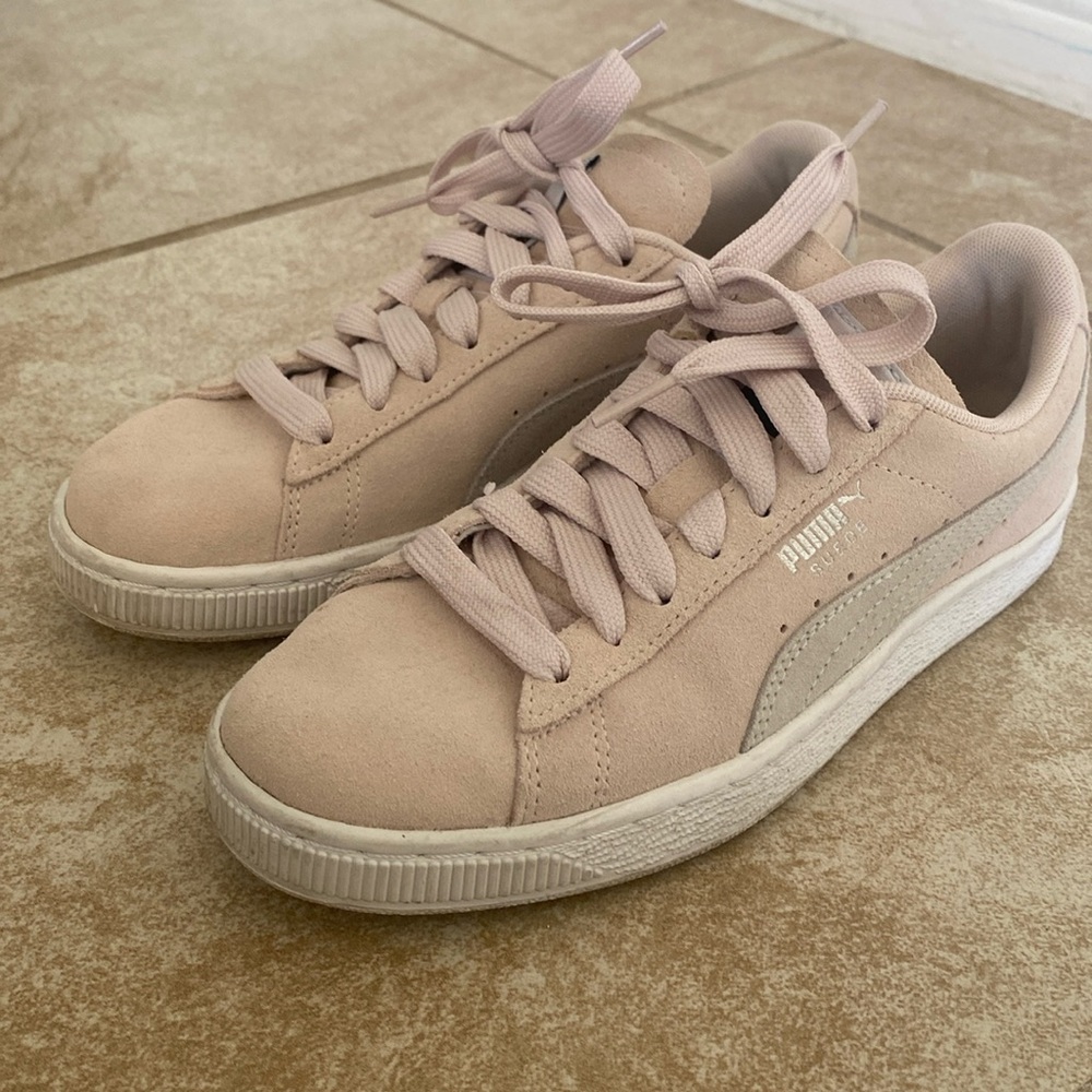 Baby Pink Suede Puma Sneakers